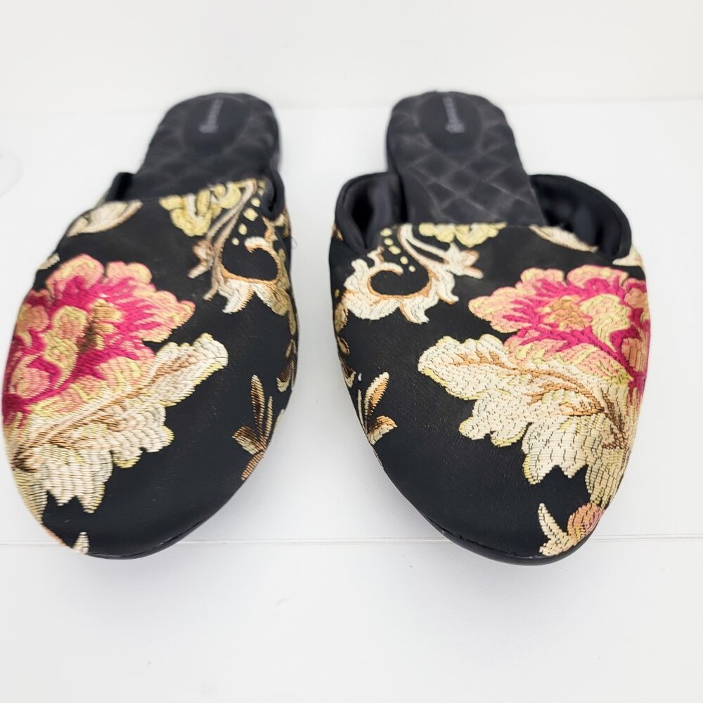 Birdies The Phoebe Floral Jacquard Embroidered Floral Slip On Mules 12 - Picture 4 of 7